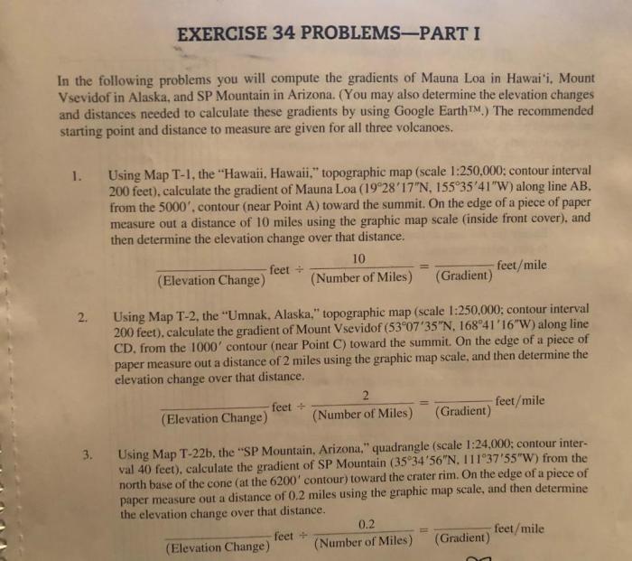 Exercise 34 problems part 1