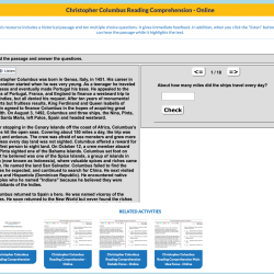 Baseline assessment the legend of christopher columbus